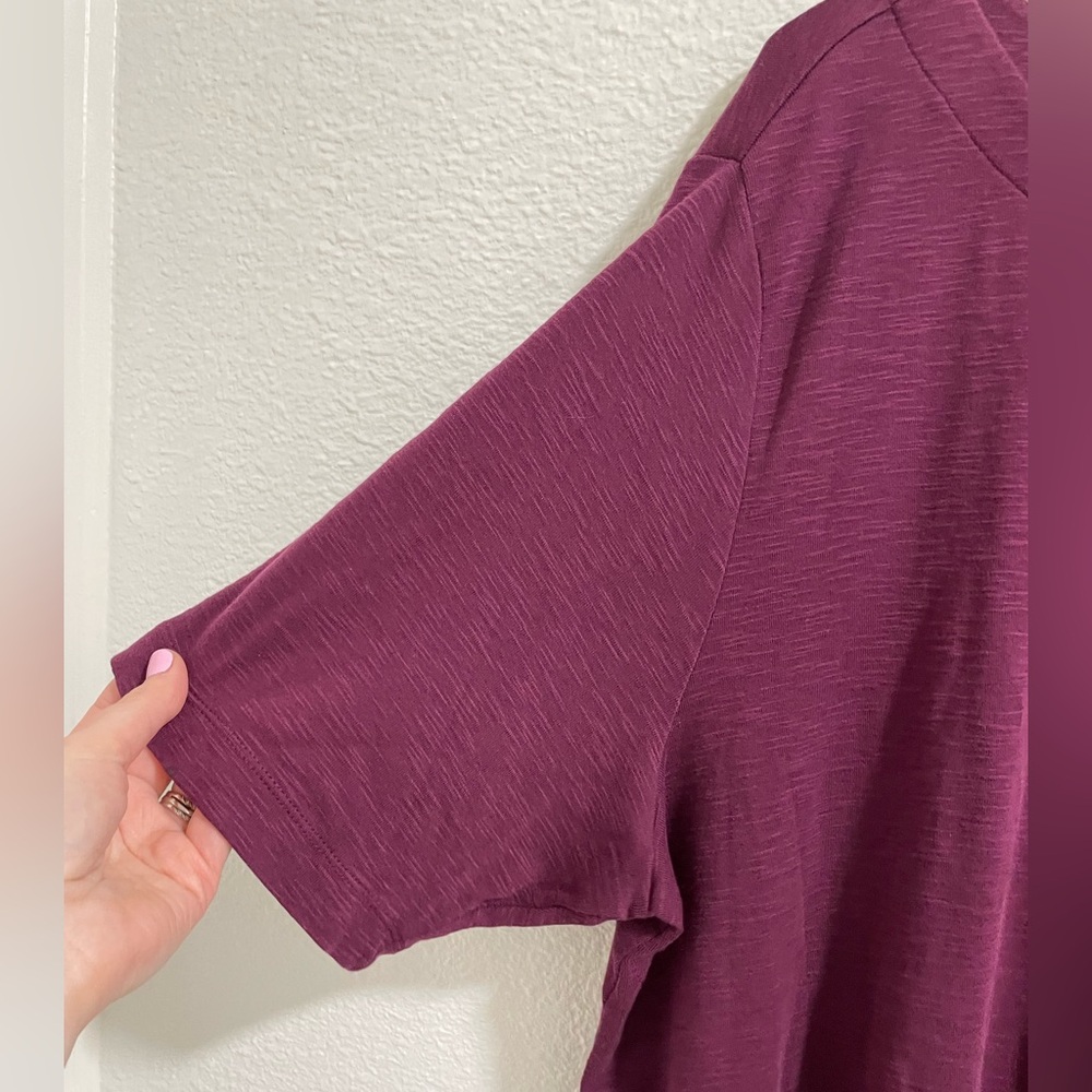 J. Jill Women's Pima cotton Purple Top - Picture 3 of 6